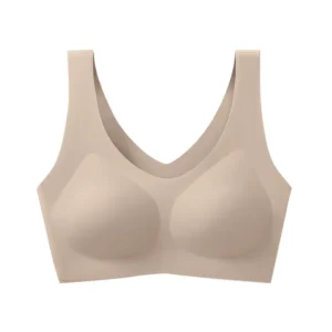 Liquid Foundation, Seamless Underwear, Summer Wire-Free Women's Fixed Cup, Push-Up, Side Breasts, One-Piece Breathable Bra, Pull-Up