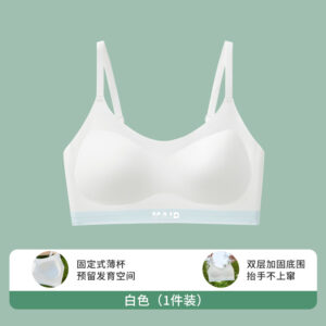 Girls' Underwear for Students, Junior High School Girls, Development Period, Girls' Vests, Sports Shock-Proof Bras for High School Students and Teenagers